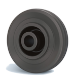 Roue Manutal bandage caoutchouc noir 160mm - GUITEL HERVIEU - 700181