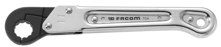 Clé à tuyauter droite avec toile métrique D.19mm longueur 191mm - FACOM - 70A.19