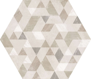URBAN FOREST NATURAL  - Carrelage 29,2 x 25,4 cm Hexagonal à motif géométrique béton Crème Taille 29,2 x 25,4 cm