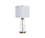 Lampe de bureau DKD Home Decor Doré Transparent Blanc 220 V 50 W Moderne (36 x 36 x 64 cm)