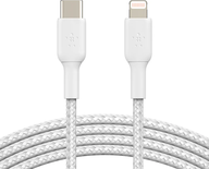 Câble Belkin BoostCharge USB-C vers Lightning 2m M/M (Blanc)