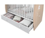 POLINI KIDS AMIS ZEN Lit NEVA 120*60 avec tiroir blanc/naturel