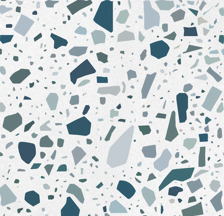 CONFETTI BIANCO PETROLIO - 18,6X18,6 CM - Carrelage Terrazzo