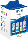 Pack 4 Cartouches d'encre Epson EcoTank 104 (Noir + Couleurs)