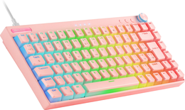 Clavier sans fil Bluetooth mécanique (Outemu SQ Pro Blue) Mars Gaming MK Cloud RGB (Rose)