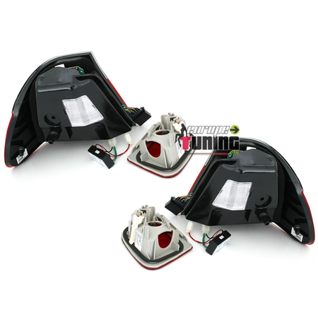 2 FEUX ROUGES NOIRS LOOK M3 A LEDS BMW SERIE 3 E46 BERLINE 1998-2001 PHASE 1 (12065)