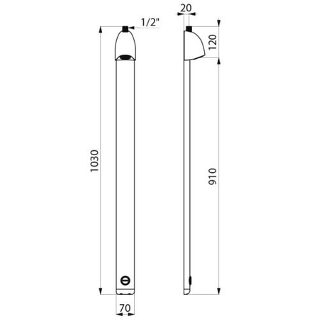 Colonne de douche temporisée SPORTING 2 adapté PMR - DELABIE - 714700