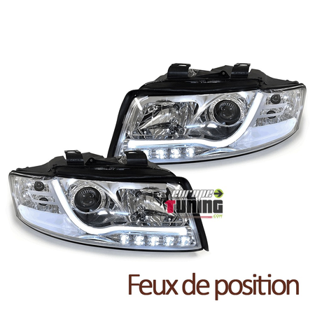 PHARES AVANTS FEUX DE JOUR TUBE LED LIGHT BAR AUDI A4 B6 8E 2000-2004 (05502)