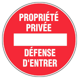 Panneau d’interdiction rond 300mm ''Propriété privée'' - NOVAP - 4061368