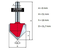 Mèche à rainurer en V série 20 (A) pour défonceuses - FREUD - F03FR02857