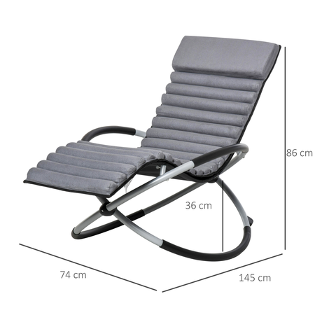 Chaise longue à bascule pliable rocking chair design contemporain