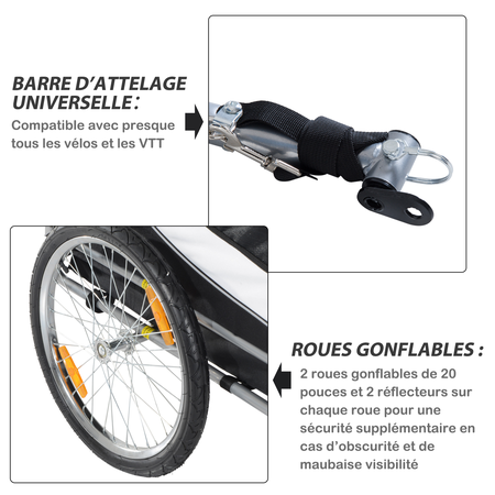 Remorque de vélo pour chien