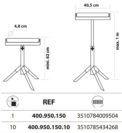 Servante d'atelier à rouleau SER.00400 - LEMAN - 400950150