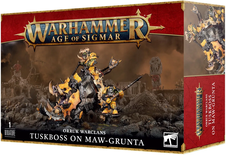 Warhammer AoS - Ironjawz Orruk Kroboss sur Gueule ki Grogn