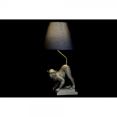 Lampe de bureau DKD Home Decor Noir Beige Doré Métal Résine Singe (32.5 x 30 x 60 cm) (2 pcs)