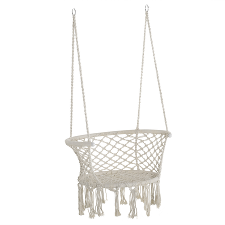 Fauteuil suspendu macramé coton polyester