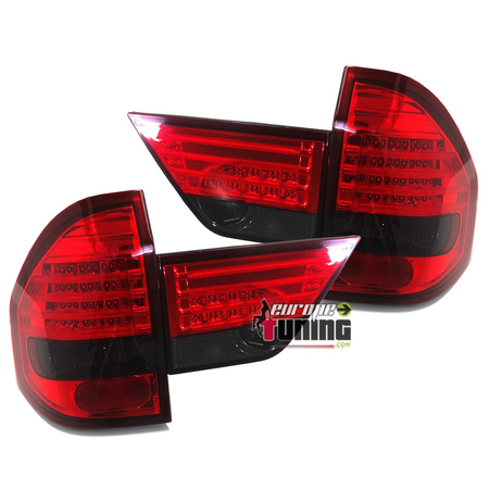 FEUX ARRIERES ROUGES NOIRS A LEDS POUR BMW X3 TYPE E83 PHASE 1 2004-2006 (00014)