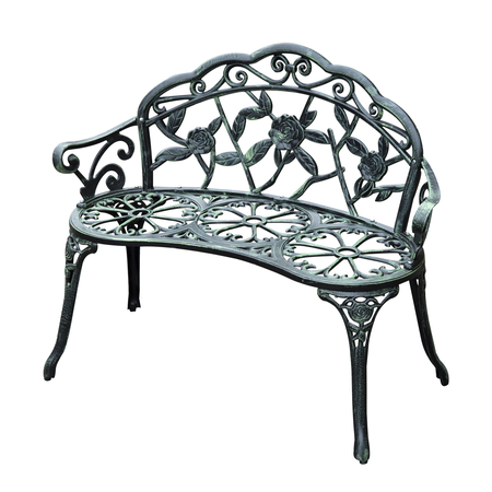 Banc de jardin 2 places style néo-rétro 100L x 54l x 78H cm