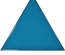 SCALE TRIANGOLO ELECTRIC BLUE - Faience triangulaire 10,8x12,4 cm bleu brillant
