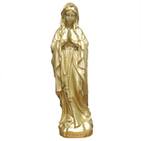 Statue de la Vierge Marie dorée en résine 68cm