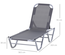 Bain de soleil transat design contemporain dossier inclinable multi-positions