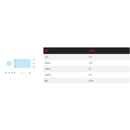 Douille porte-embout à jonc pour embouts série 1 - 6 pans 1/4'' - 6,35mm - FACOM - R.245