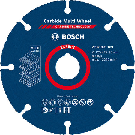 Disque à tronçonner Carbide Multi Wheel 125mm - BOSCH EXPERT - 2608901189