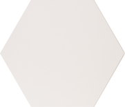 ALCHIMIA BIANCO - 26,6x23 CM - Carrelage hexagonal uni blanc mate