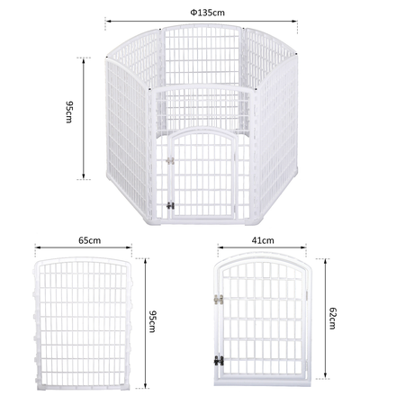 Parc enclos modulable plastique blanc