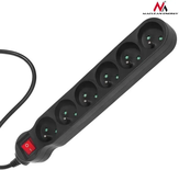 Multiprise 6 prises Maclean MCE187 + Interrupteurs 3m (Noir)
