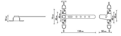 Entrebaîlleur à clé AIRLOCK pour fenêtre couleur chromé - SOCONA - L1C