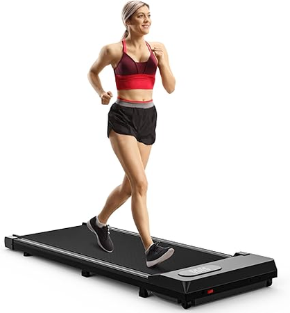 HomeFitnessCode Tapis de Course Électrique Pliant Walking Pad 8 km/h, 2.5HP, Surface 40cm, Télécommande et Écran LCD – Cadre Renforcé, Capacité 265 LB – pour Maison et Bureau