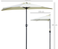 Demi parasol balcon avec manivelle acier polyester