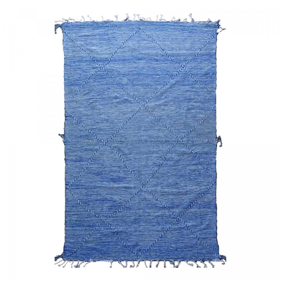 Tapis berbère Fait main AGADIR Bleu 197x300 en laine
