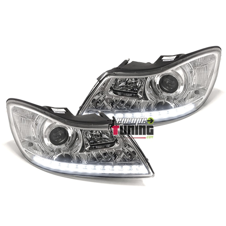 PHARES FEUX AVANTS CHROM DEVIL EYES LED SKODA OCTAVIA MK3 (04505)