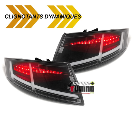 FEUX NOIRS CELIS CLIGNOTANTS LEDS DYNAMIQUES LOOK 8S POUR AUDI TT 8J (04797)