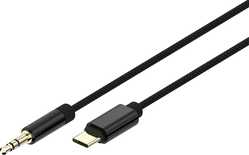 Câble Adaptateur USB-C CableXpert vers Jack 3,5mm 1,5m M/M (Noir)