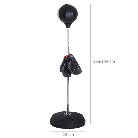 Punching ball sur pied réglable en hauteur