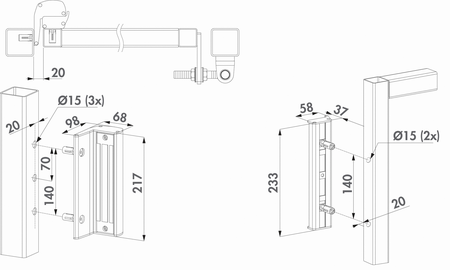 Ventouse électromagnétiques sans poignée 300kg 12/24VDC argent - LOCINOX - P00009790-SILV