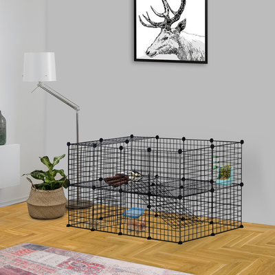 Cage parc enclos modulable pour animaux domestiques