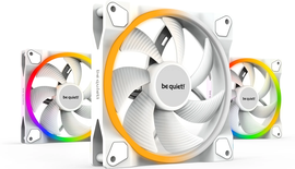 Lot de 3 Ventilateurs de boitier be quiet! Light Wings High Speed RGB - 14cm (Blanc)