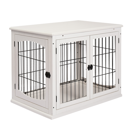 Cage pour chien animaux cage en bois MDF classe E1 3 portes verrouillables