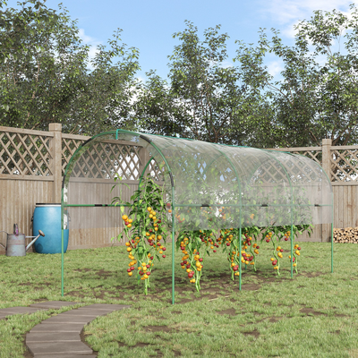 Serre de jardin à tomates acier thermolaqué vert PVC transparent