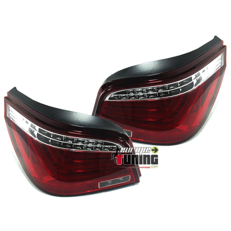 FEUX ROUGES CLAIRS CELIS A LED BMW SERIE 5 E60 BERLINE LCI PH2 2007-2010 (05151)