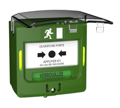 Déclencheur manuel étanche 2 contacts en saillie + capot vert – NEUTRONIC - 5714V3C