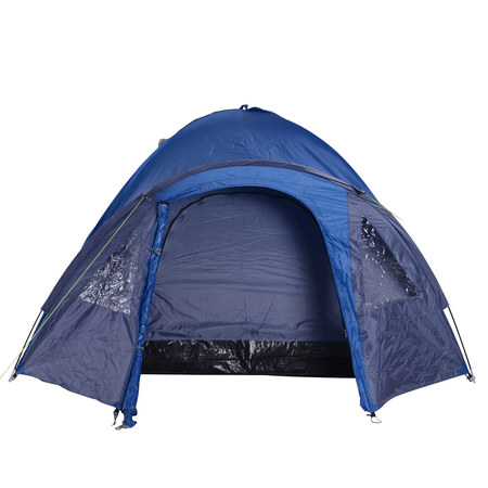 Tente de camping 4-5 personnes bleu marine