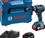 Perceuse-visseuse à percussion 18V GSB 18V-55 + 2 batteries 4Ah + chargeur + coffret L-BOXX - BOSCH - 06019H5300