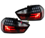 FEUX ROUGES NOIRS LEDS BANDES LIGHT BAR BMW SERIE 3 E90 BERLINE PHASE 1 05-08 (02811)