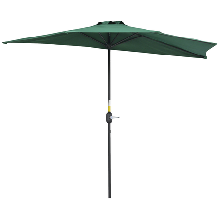 Demi parasol balcon métal polyester