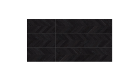 SEINE RILSE BASALTO - Carrelage aspect pierre chevron 60x120 cm grand format